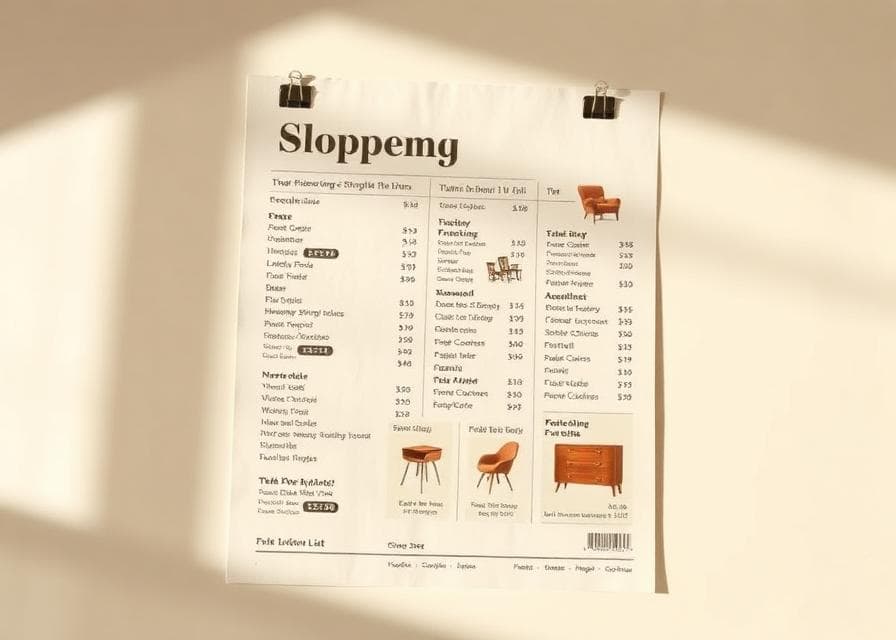 La shopping list